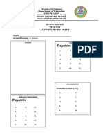 Activity Work Sheet