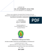 Financial Statement Analysis: A Study On