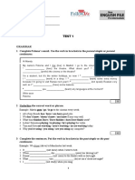 Test 1 - EF Pre-Intermediate