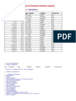 Advanced Statistical Methods Using R