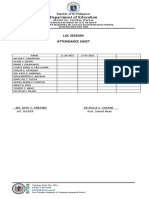 Department of Education: Lac Session Attendance Sheet