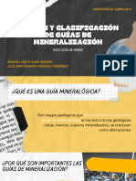 Noción y Clasificación de Guías de Mineralización.