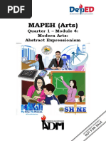 MAPEH (Arts) : Quarter 1 - Module 4: Modern Arts: Abstract Expressionism