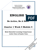 English 7: Be Active, Be A Hero Quarter 1 Week 4 Module 4