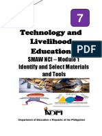 Technology and Livelihood Education: SMAW NCI - Module 1 Identify and Select Materials and Tools