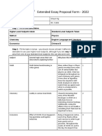 Extended Essay Proposal Form - 2022: Shaun NG Ms. Kubis