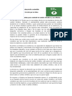 Objetivos de Desarrollo Sostenible Objetivo 13: Acción Por El Clima Adoptar Medidas Urgentes para Combatir El Cambio Climático y Sus Efectos