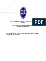 El Contrato de Fianza. Características Del Contrato. Formación Del Contrato.