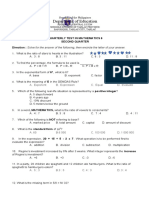 Math Sample Assessment Tool With Tos