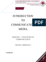 INTRO TO COMM MEDIA - Module 2