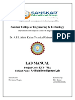 Lab Manual: Sanskar College of Engineering & Technology