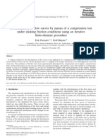 Determination of Flow Curves by Means of A Compression Test