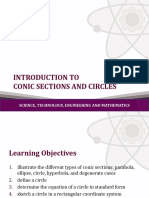 1 Introduction To Conic Sections and Circles