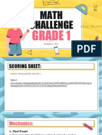 Math Challenge SFADS - Grade 1