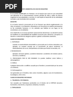 Salud y Saneamiento Ambiental en Caso de Desastres