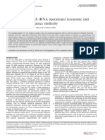 A Perspective On 16S RRNA Operational Taxonomic Unit