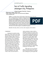 Potential Effect of Traffic Signalling System in Catbalogan City, Philippines