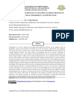 Role of Assistive Technology in Teaching-Learning Process of The Students With Visual Impairment: An Insight Study