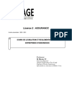 Cours de Legislation D'assurance 2021