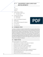 Unit 3 Cognitive and Language Development: Structure