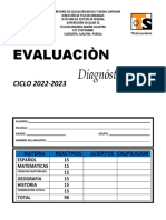 Examen Diagnostico Primer Grado 2022-2023