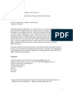 The Mckinnon-Shaw Hypothesis: Thirty Years On: A Review of Recent Developments in Financial Liberalization Theory by DR Firdu Gemech and Professor John Struthers