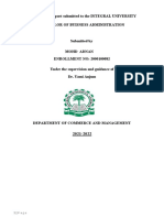 A SEMINAR Report Submitted To The INTEGRAL UNIVERSITY Bachelor of Buisness Administration