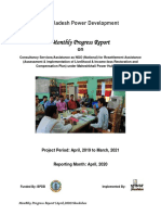 Monthly Progress Report of BPDB Project (April, 2020)