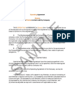 Sample: Agreement, A Limited Liability Company