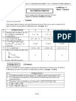 Mathématiques: Coefficient: 3 Durée: 2 Heures