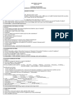 San Pedro College Nursing Department Gordon'S Functional Health Patterns I.Health Perception - Health Management Pattern