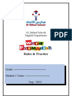 Rules & Practice: AL Ittihad Schools English Department