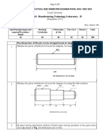 ME8462-Manufacturing Technology Laboratory - II