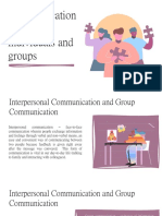 Communication Between Individuals and Groups