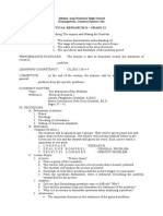 Johnny Ang National High School Katangawan, General Santos City Lesson Plan in Practical Research Ii - Grade 12