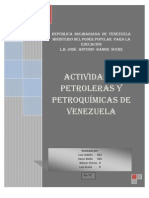 Características de Las Actividades Petroleras de Venezuela