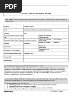 Annexure I: Abg Job Description Template: Haygroup