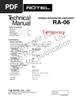 ROTEL RA-06 Service Manual