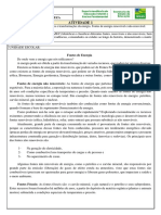 8o CIE Atividade 1 Fontes Tipos e Transformacoes Da Energia