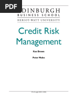 Credit Risk Management Course Taster