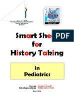 3 ❤ Smart Sheet for History Taking in Pediatrics خلفية صفراء