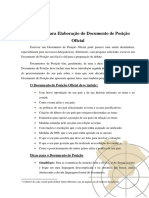 Documento de Posição Oficial Modelo e Instruções