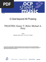 O God Beyond All Praising (Accompaniment Package) Keyboard