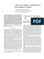 Optimization of Mass and Stiffness Distribution For Efficient Bipedal Walking