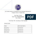 Term Paper Cloud Computing