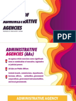 Creation of Administrative Agencies