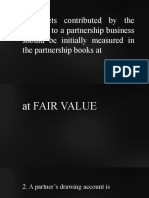 Assets Contributed by The Partners To A Partnership Business Should Be Initially Measured in The Partnership Books at