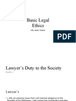 Basic Legal Ethics - Module 3 - Lawyer's Duty To Society