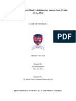 Project Contract 2nd Sem Fateh Chand Vs Balkishan Das