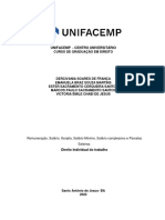 Direito Individual Do Trabalho - Remuneração, Salario e Parcelas Salarias.